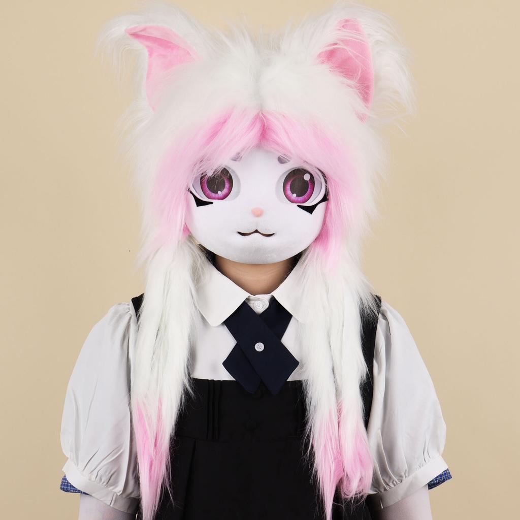 Kig Plush Animal Head Wearable Headgear Furui Lolita Cos Cute Fursuit Furui Fursuit