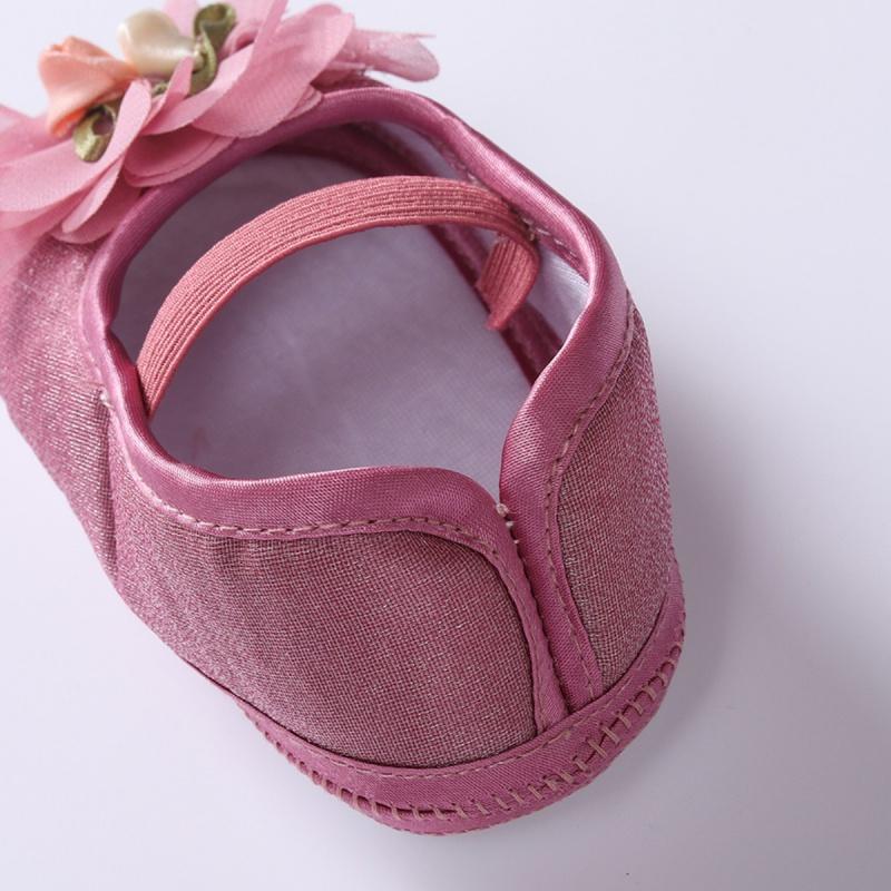 Dětské princeznovské boty s květinovou dekorací, vycházkové boty