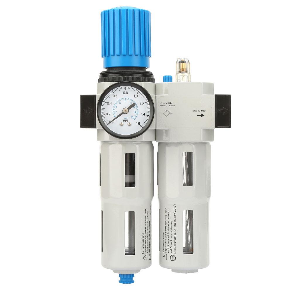 FRC 1 2 MIDI G1 2 Luchtcompressor Filter Olie Waterafscheider Val met Regelaar Manometer