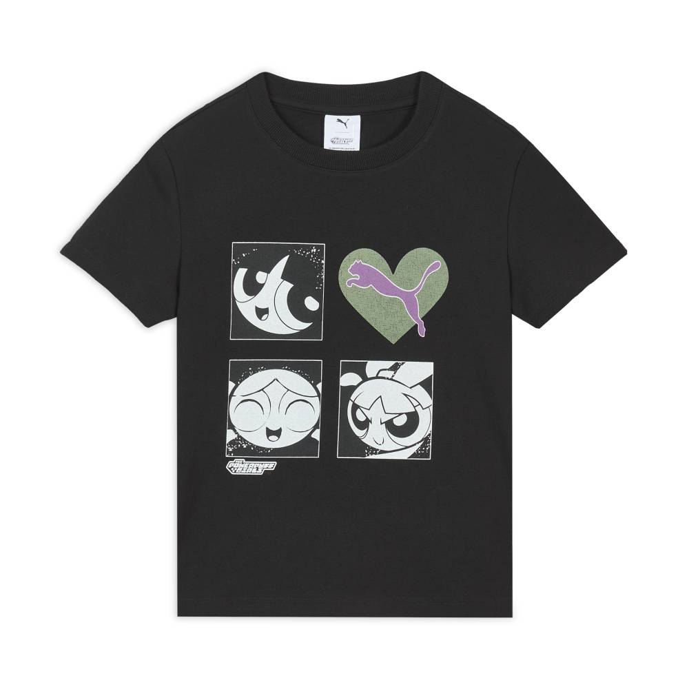 

Puma X The Powerpuff Girls Cartoon Round Neck Pullover Short Sleeve T-Shirt Women tops 63746801 S