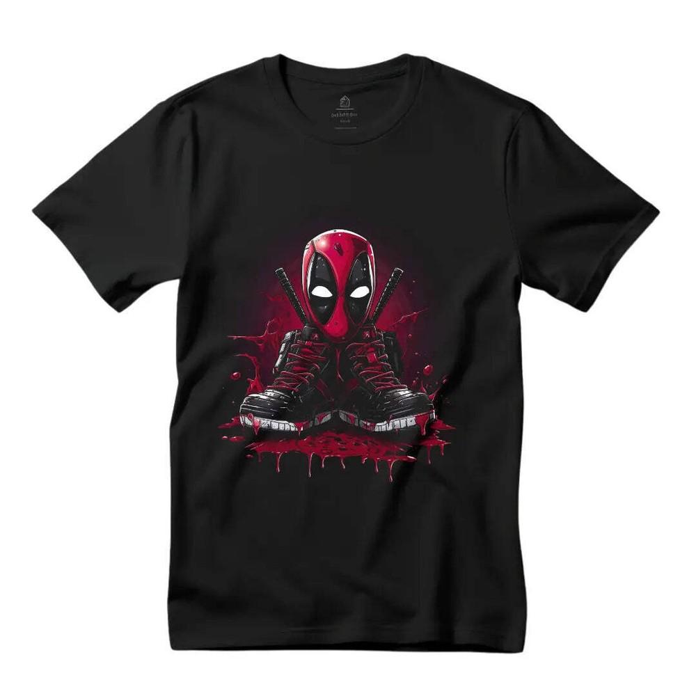 Black Deadpool Sneakers T-ShirtStep into Action with Style Unisex T-Shirt S