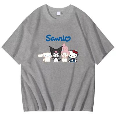 Nuova T-shirt Estiva HelloKitty da Donna T-shirt Carina Abbigliamento Cotone Stampato con Lettere Moda Casual Manica Corta Top da Donna