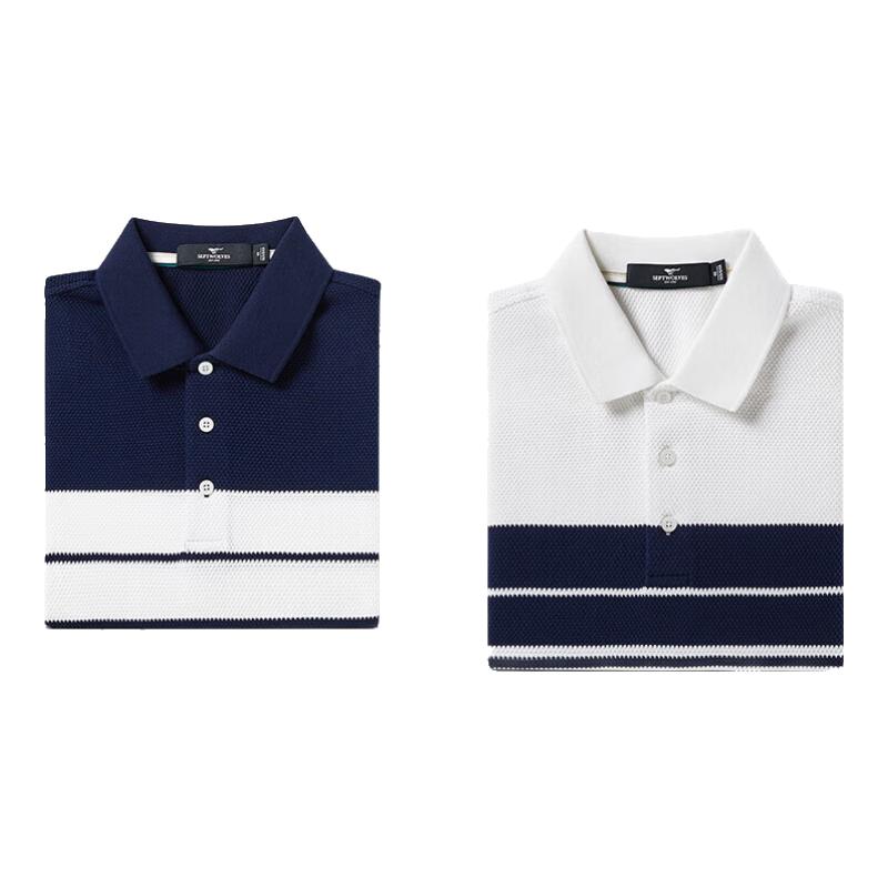 

Qipilag Men s Striped Cotton Business Casual Polo T-Shirt 180/96A