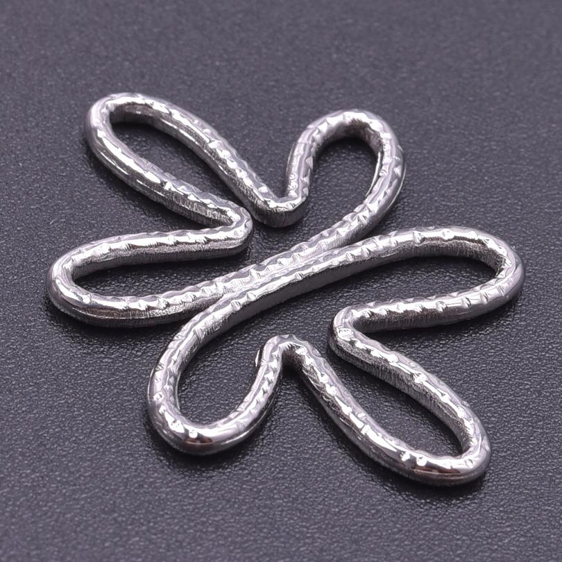 6pcs High Quality Geometry Heart Triangle Round Pendants Jewelry Making Supplies Evil Eye Flower Stainless Steel Charm Earrings
