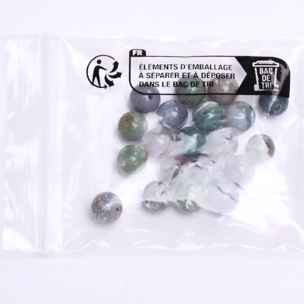 About 15/20/30/40/50/60Pcs 4/6/8/10/12mm High Quantity Loose Spacer Beads Indian Agate Natural Stone Round Beads For DIY Pendants Necklace Bracelets