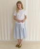 Among A Check Smocking Skirt_White