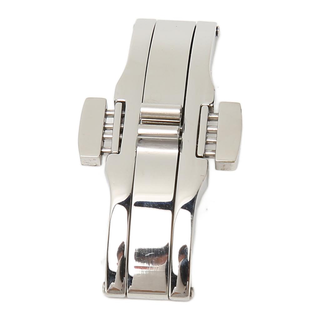 Double Button Watch Deployment Clasp Stainless Steel Strap Clasp Replacement Accessory 5 X 21