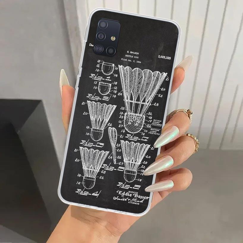 Badminton Sport Phone Case for Samsung Galaxy A52 A32 A22 A12 A02S A50S A30S A10S Note 20 Ultra 10 Plus S10 A31 A20 A71 A72 Gala