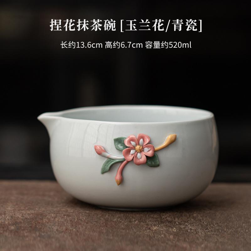 1-8pcs Matcha Set Handmade Home Pinch flowers Bowl Bamboo Whisk Teaspoon Tea Sets Tea Making Tools Accessories Ceremony Gift