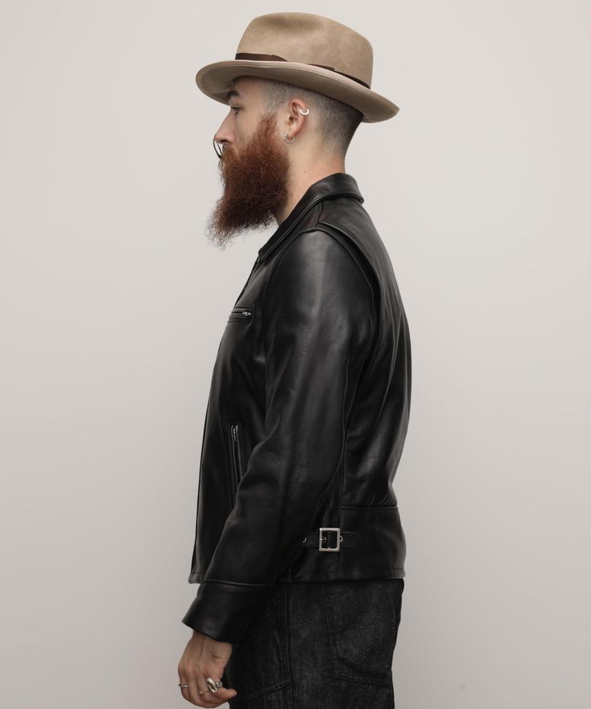 Schott 103US TRUCKER JACKET Leather Trucker Size Jacket, Men's, 34, Black, 782-5950028