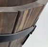 Holzblumentopf 28xH17 niedrig K. Rosenholz