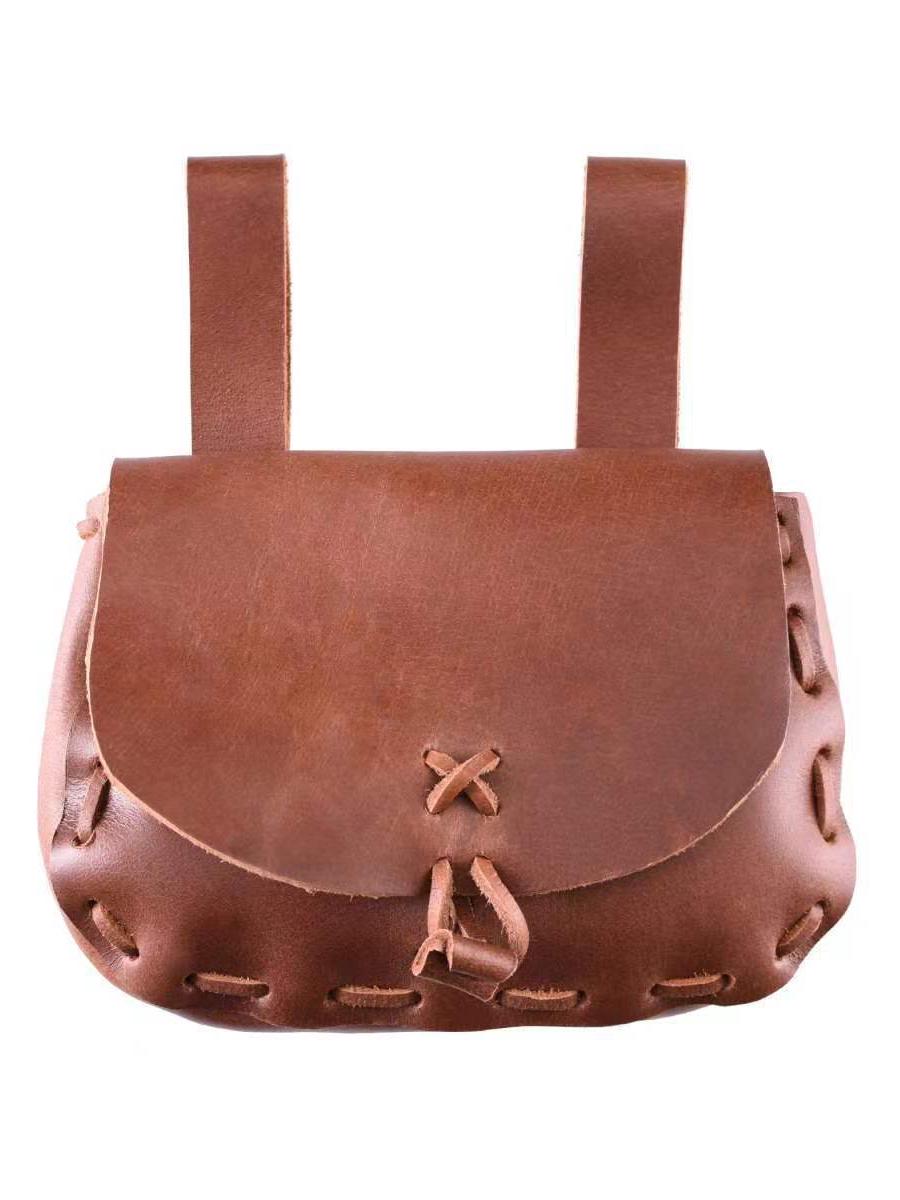 

Винтажная средневековая ренессансная КОСПЛЕЙ поясная сумка - в рыцарском скандинавском ретро-стиле One Size коричневый