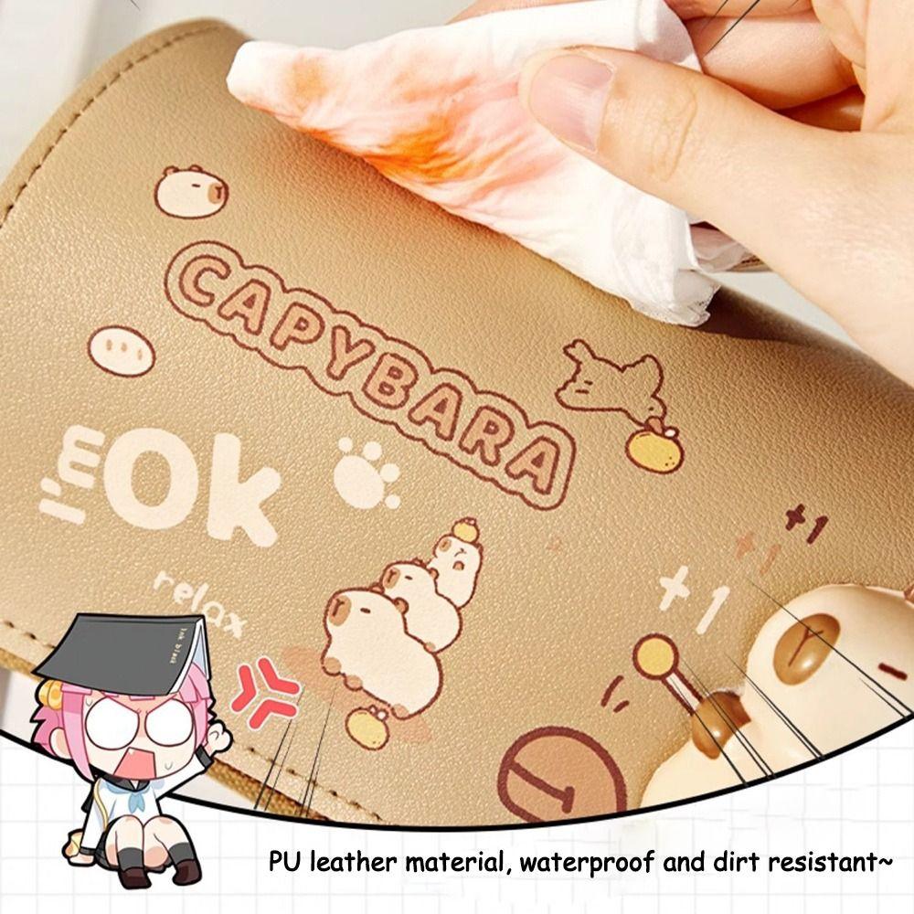 Capybara Stationery Bag Large Capacity Pen Box Cute Decompression Pen Bag  Gift