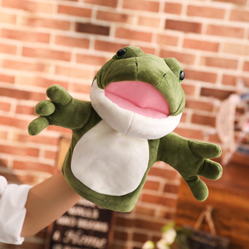 Dinosaurier Hai Krokodil Plüschpuppen Stofftiere Lebensecht Frosch Handpuppen Für Kinder Plüsch Weiche Tierpuppen Puppe Kinderspielzeug