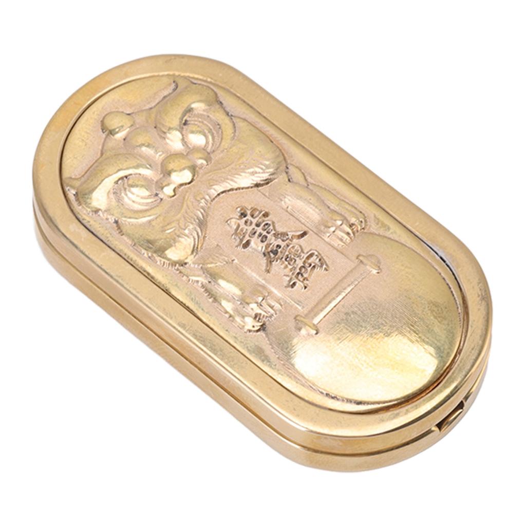 Metal EDC Fidget Slider Hand Pushing PPB Magnetic Ring Coin Slider Stress Relief Fingertip Toy Lion