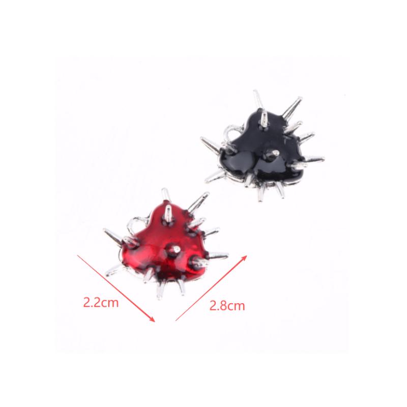 10Pcs Gothic Heart Thorns Spike Charms Punk Necklace Earring Diy Accessories For Jewelry Handicraft Making