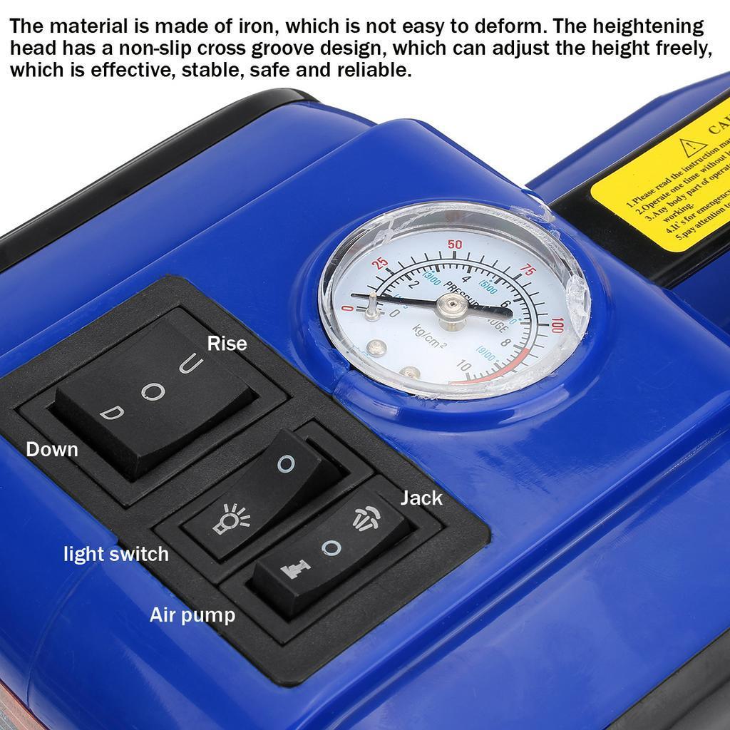 180W 3 IN 1 Electric Hydraulic Floor Car Jack Tire Inflator Pump LED Light 480N.M Electric Impact Wrench Car Repair Tool