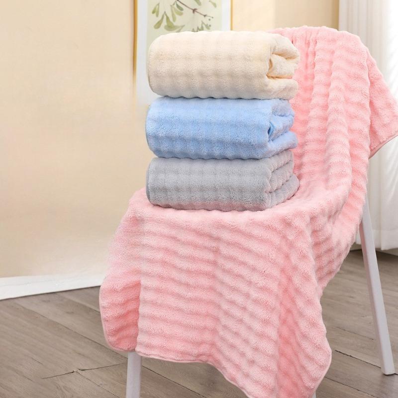 1pcs Thickened Enlarged Coral Fleece Adult Bath Towel Soft and Absorbent Not Easy To Shed Hair Household Shower Towels Sports Beach Washcloths