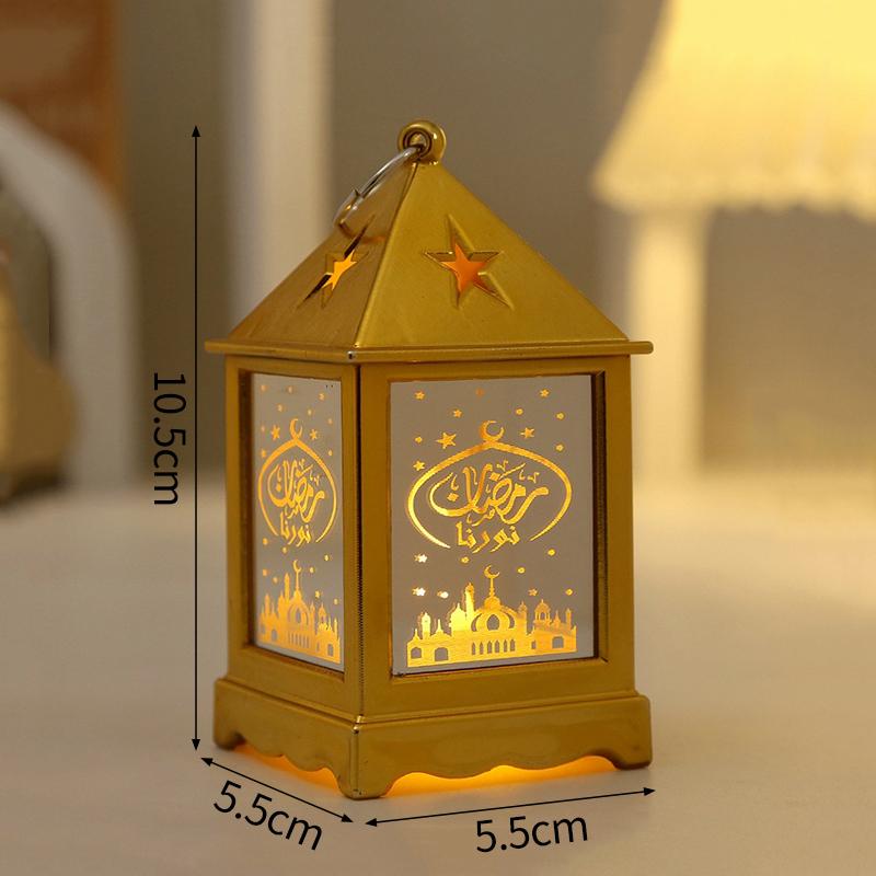 Ramadan Party Dekoration 2026 Eid Mubarak Laterne Ramadan Schreibtisch Kerzenlampe Stern und Mond Islamische Party Dekoration