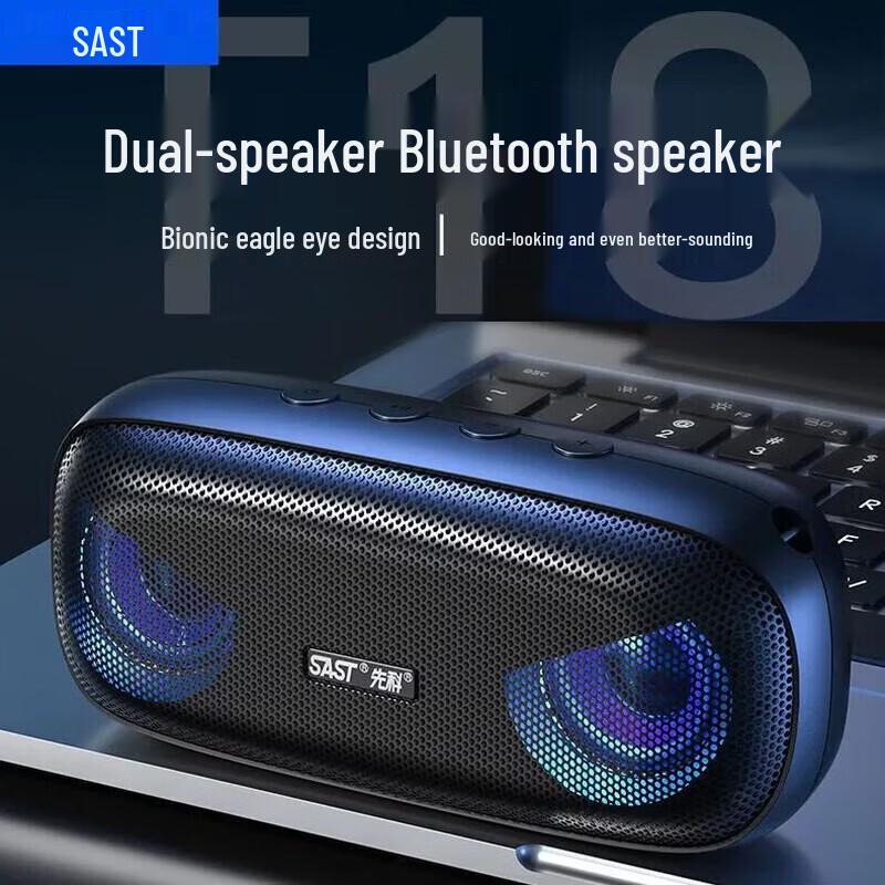 SAST T18 Black Bluetooth Speaker CN Plug (adapter Included)