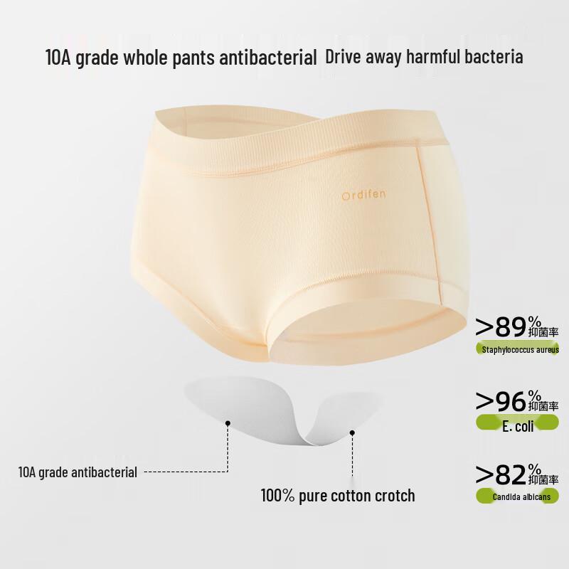 Audiffan Women's Plus Size 4-Pack Cotton Anti-Bacterial Boy Shorts