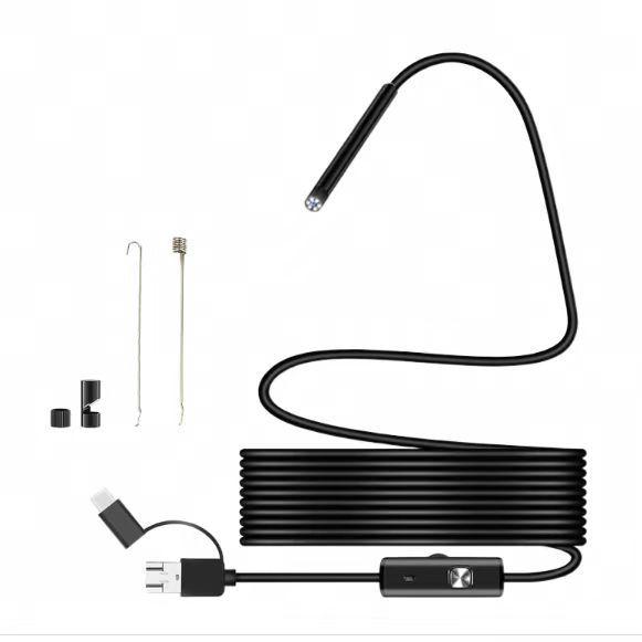 3-in-1 HD Endoscope 7mm Mobile Phone Probe Car Repair Borescope