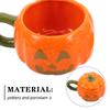 Halloween Pumpkin Mug Ceramic with Lid Cute Pumpkin Drinkware Fall Coffee Cup Trick Or Treat Kitchen Decor Cappuccino Mug