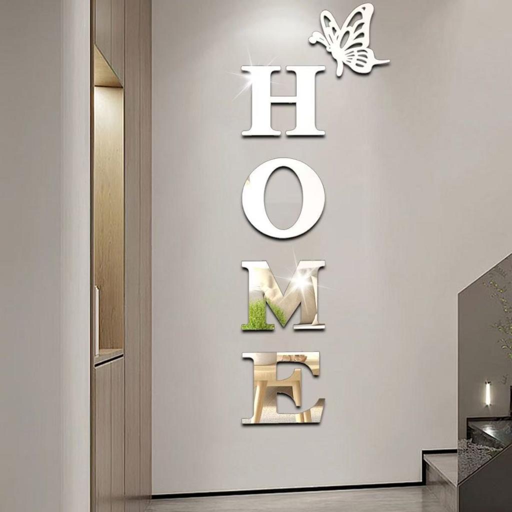 5pcs Butterfly Mirror Wall Sticker HOME Acrylic Decal Home Decor DIY Self-adhesive Mirror Decor Stickers Art Wall Decor