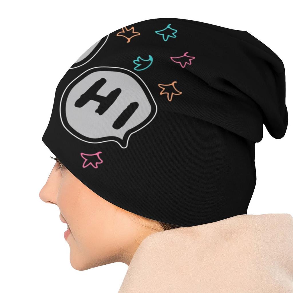 Heartstopper Leaves Hi LGBT Bonnet Beanie Strickmützen Unisex Frauen Coole TV-Serie Winter Warme Skullies Beanies Caps für Ski