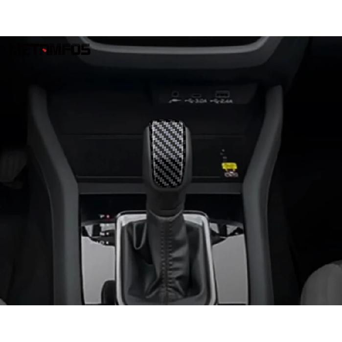 For Subaru Forester 2025 2026 Carbon Fiber Gear Shift Knob Head Cover Trim Decoration Sticker Interior Accessories Car Styling