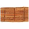 Tabletop 110x60x2.5cm Rectangular Solid Acacia Wood Live Edge