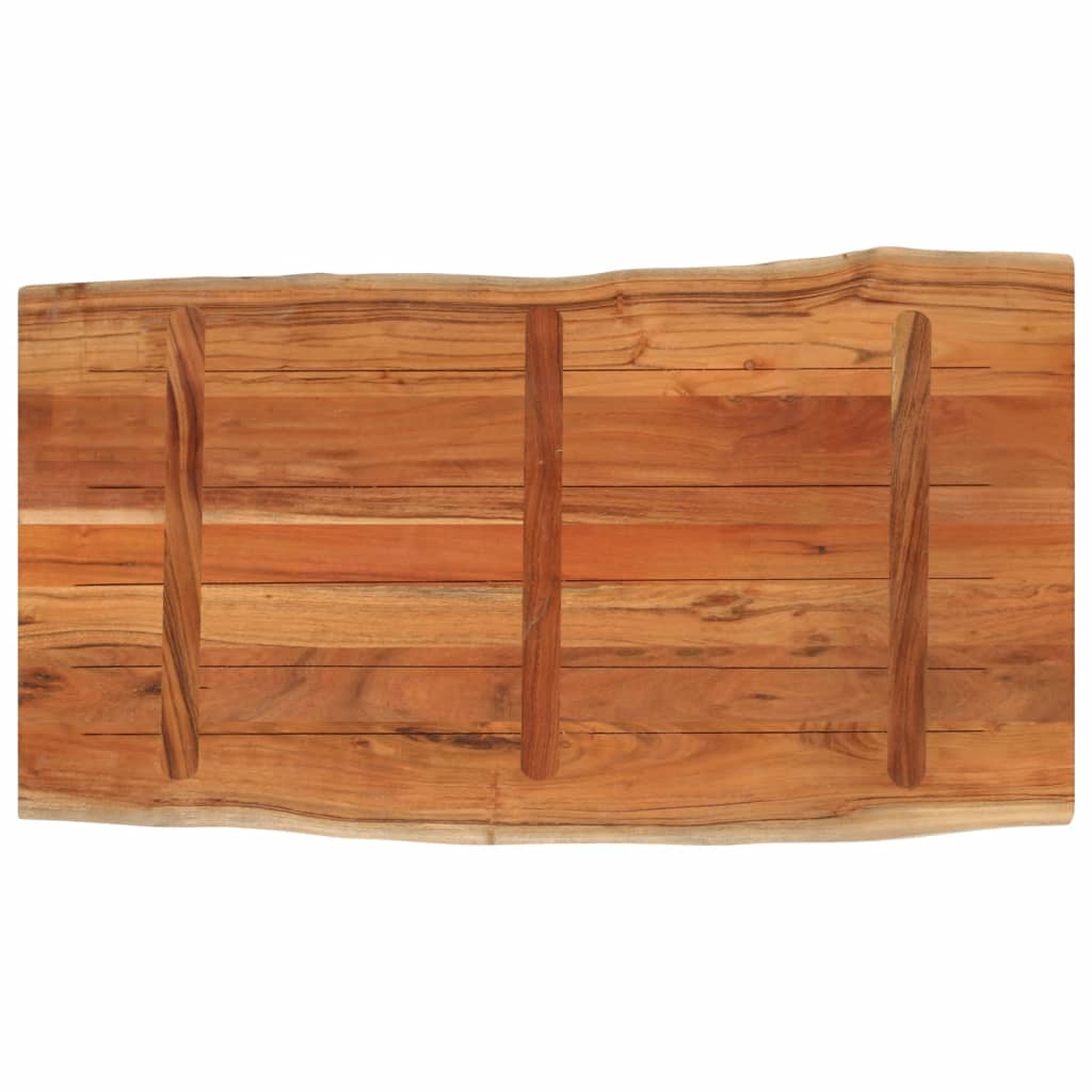 Tabletop 110x60x2.5cm Rectangular Solid Acacia Wood Live Edge