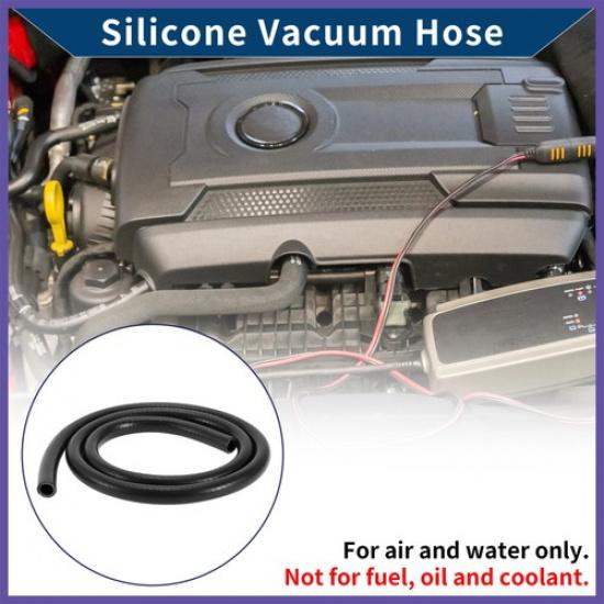 4.9Ft 1/2" 13mm ID 3mm Thickness Silicone Vacuum Hose for Air and Water