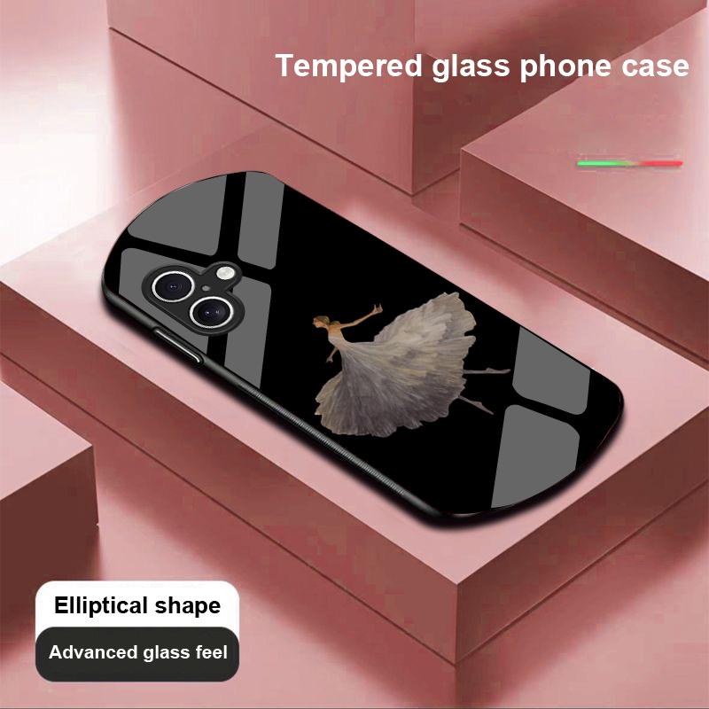 Astronauts Universe For Apple IPhone 16 11 13 15 14 Pro Max 12 Mini 7 8 Plus XR X XS Elliptical Shaped Tempered Glass Phone Case