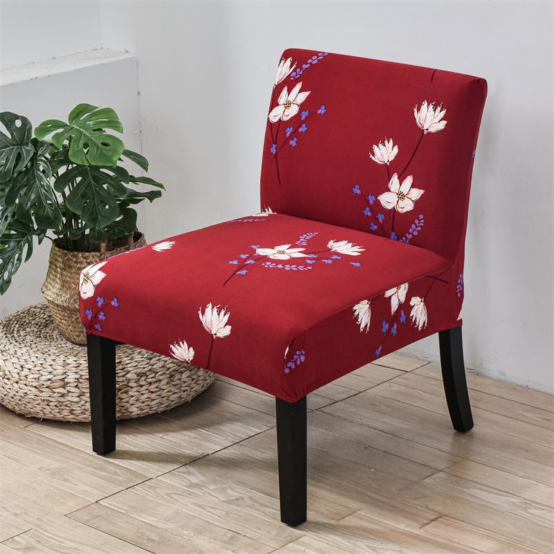 Nordic Armless Chair Cover Stretch Spandex Accent Dining Chair Covers Nordic Sofa Slipcovers for Living Room Christmas Decor