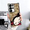 Cartoon Cute Pucca Garu Plating Phone Case For Samsung Galaxy S24 S25 FE S26 Edge S23 Ultra S22 S21 Plus S20 Anti-Fall Airabag C
