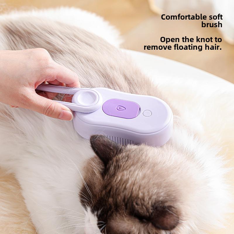Pet Massage Comb - Water Spray To Easily Remove Cat's Loose Hair Without Bathing