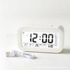 New alarm clock, smart charging model, voice timekeeping electronic clock, children's living room, small alarm clock, backlit creative digital clock