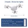 2 In 1 Hanging Fan 3 Gears Drone Fan with LED Light Remote Control Silent Ceiling Drone Fan for Dining Room Bedroom Living Room