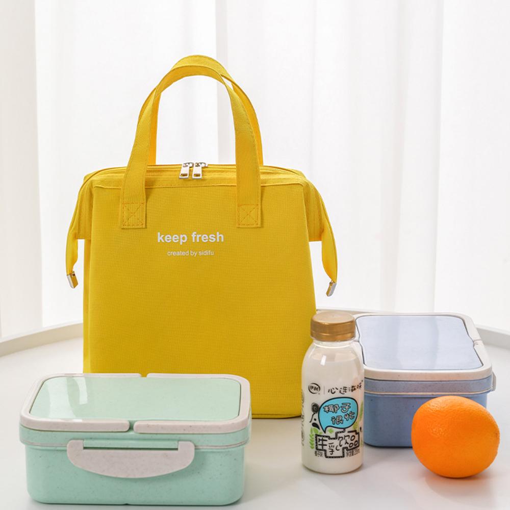 Borsa Bento Grande Capacità Tessuto Oxford Borsa Pranzo Termica Borsa Porta Pranzo Resistente alle Macchie Per Pendolarismo Uso Quotidiano Lavoro