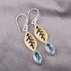 Sky Blue Topaz Gemstone Earring, Handmade Gorgeous Jewelry, 925 Sterling Silver Jewelry, Everyday Earring For Wedding Gift