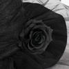 Dark Series Witch Caps Wizard Hat Cosplay Party Headwear Halloween Costume Hat Carnivals Party Pointed Hat with Flower