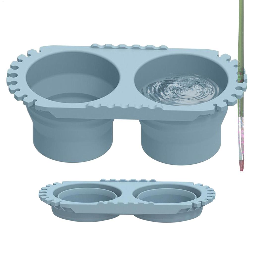 Tazza Pulisci Pennelli Pittura ad Olio Pieghevole Arte Silicone Secchiello Acqua Disegno Acquerello Risciacquatore Secchiello Lavaggio Pennelli per Pittori