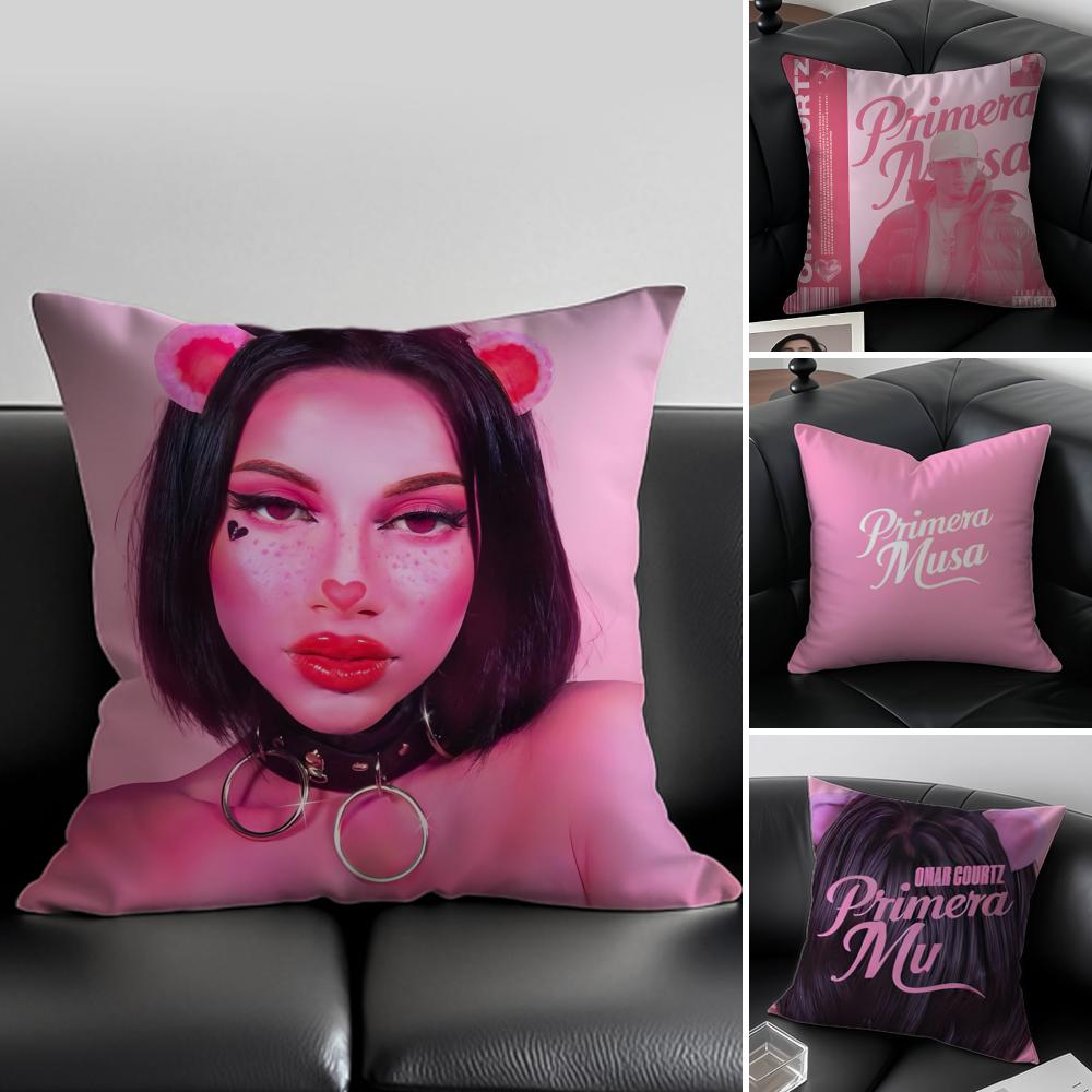 O-Omar Courtz Album Primera Musa Cushion Cover Pillow Case Soft Friendly Fabric & Concealed Zipper