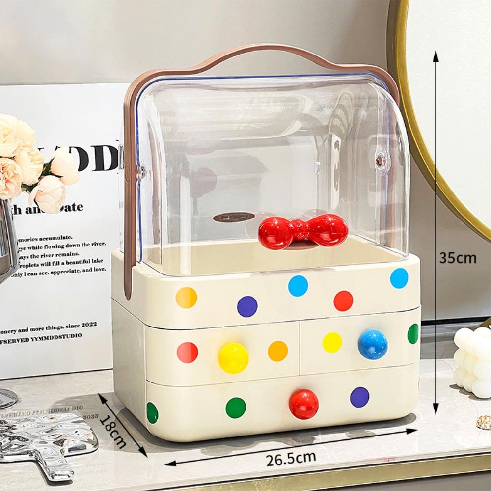 

with Handle Skincare Storage Container Drawer Type Desktop Organizer Cosmetics Storage Box