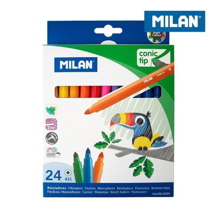 Boite 24 feutres pointe coniqu