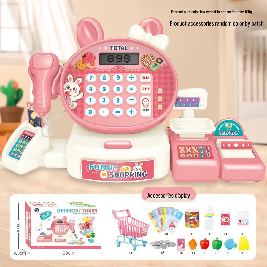 Children's Role-Play Toy: Cartoon Rabbit Supermarket Cash Register