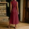 Women's  Casual Loose Linen-Cotton Sleeveless Dress