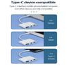 Mobilní telefon 3 v 1 USB rozbočovač Type-C na 3,5mm audio převodník přenos dat OTG adaptér