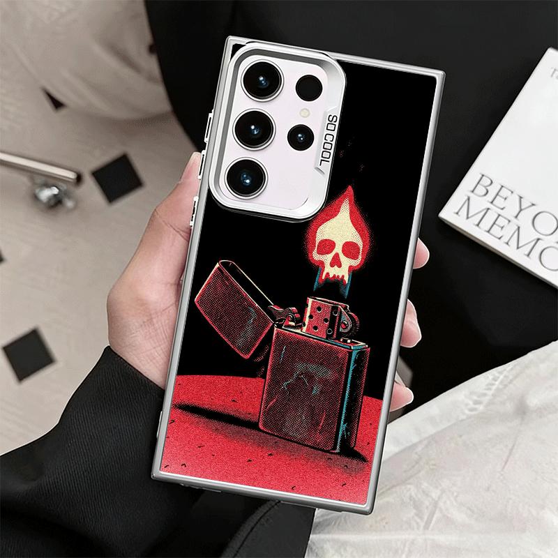 Lighter Cool Pattern Soft Phone Case for Samsung Galaxy S24 S25 FE S26 Edge S23 Ultra S22 Plus S21 + Shockproof Cover Back Shell